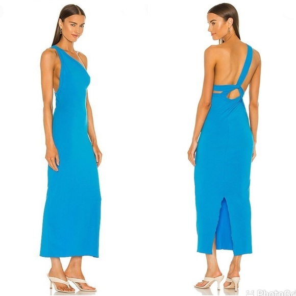 The Line by K Avalon Dress in Electric Turquoise - Picture 1 of 10